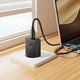 Сетевое зарядное устройство Hoco N72, 20 Вт, Power Delivery (PD), черный, 1 порт, gan, #6942007661096 Превью 1