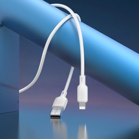 USB кабель Borofone BX113, USB тип-A, Lightning, 100 см, 2,4 А, білий, #6941991115400 Прев'ю 2