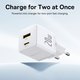 Сетевое зарядное устройство Baseus Palm, 20 Вт, Fast Charge, белый, 2 порта, #P10111608213-00 Превью 1