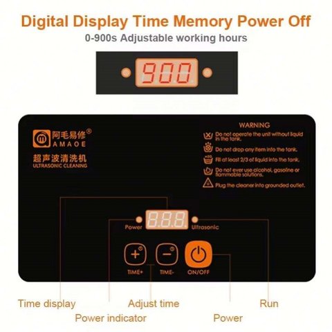 Baño de ultrasonido Amaoe UC-L08, 0.8 l, 35 W Vista previa  2