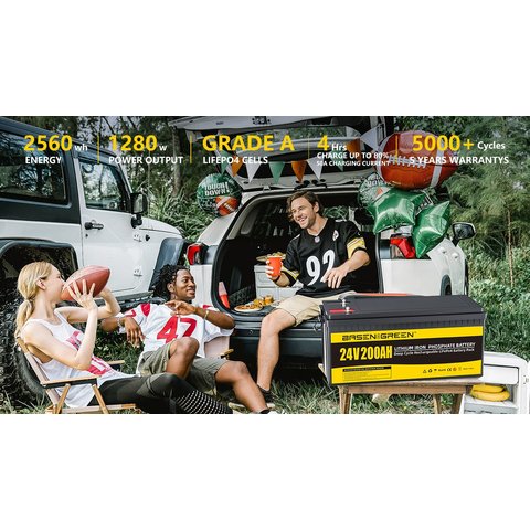 Акумулятор Basen BG24200, LiFePO4, 24 В, 200 Аг, bluetooth Прев'ю 3