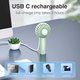 Вентилятор DC03, зеленый, с аккумулятором, ручной, настольный, USB тип-C Превью 4