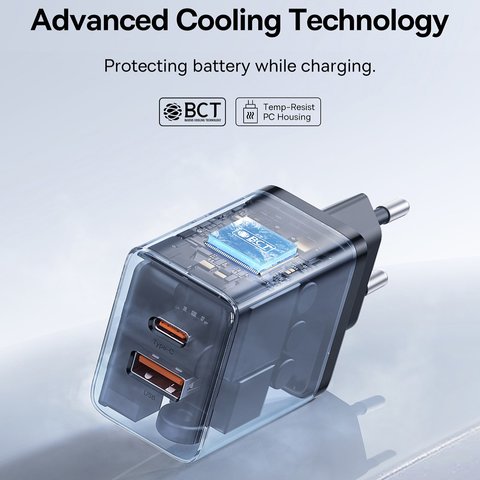 Мережевий зарядний пристрій Baseus Cube, 30 Вт, Power Delivery (PD), Fast Charge, білий, 2 порта, #P10111404213-00 Прев'ю 7