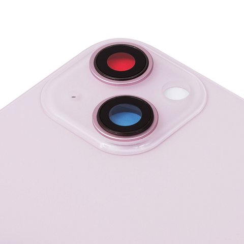 Задняя панель корпуса для iPhone 13, розовая, со стеклом камеры, small hole Превью 1
