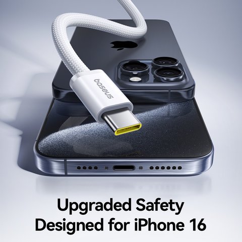 USB кабель Baseus Dynamic 4, 2xUSB тип-C, 100 см, 100 Вт, розовый, в нейлоновой оплетке, #P10381400411-00 Превью 3