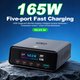 Мережевий зарядний пристрій RELIFE Q8, 165 Вт, Quick Charge, Power Delivery (PD), сірий, 5 портів Прев'ю 1
