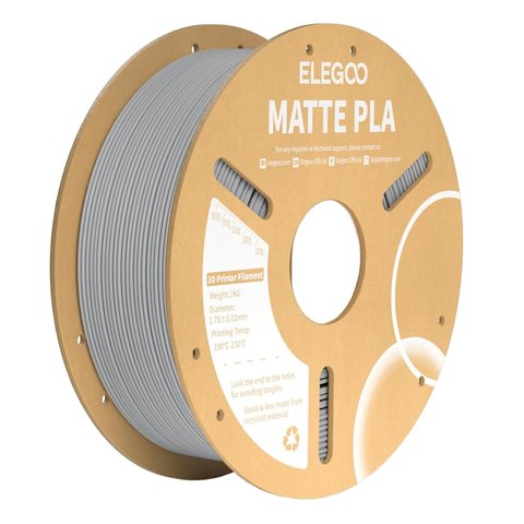 Филамент ELEGOO PLA MATTE, сланцево-серый (slate gray), 1 кг Превью 1