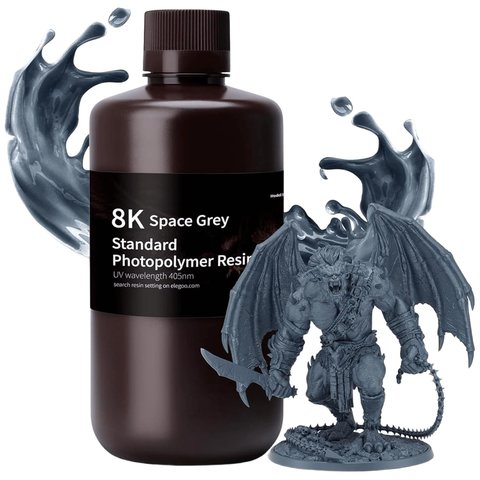 Фотополімерна смола для 3D-принтера ELEGOO 8K Space Grey, 1 кг Прев'ю 1